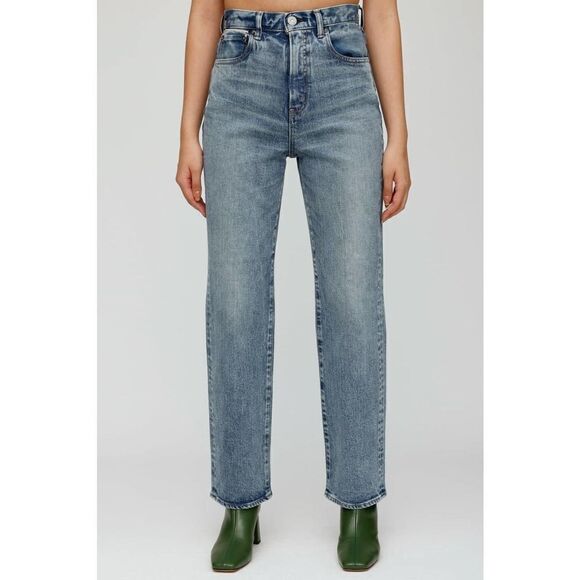 Moussy Vintage WOODHAVEN WIDE STRAIGHT Jeans blue 28” - Picture 3 of 11